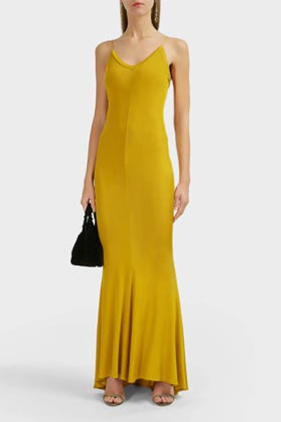 Shop Alexandre Vauthier Sleeveless Ribbed Gown In Metallic