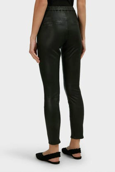 Shop Isabel Marant Étoile Iany Slim-leg Leather Trousers In Black