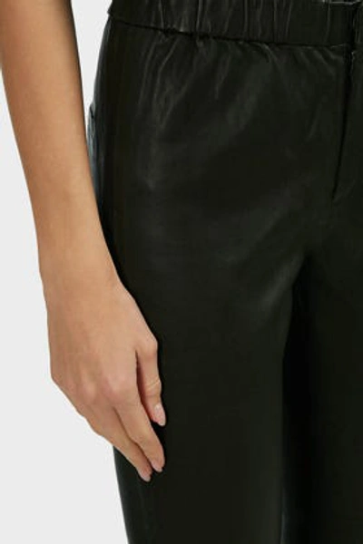 Shop Isabel Marant Étoile Iany Slim-leg Leather Trousers In Black