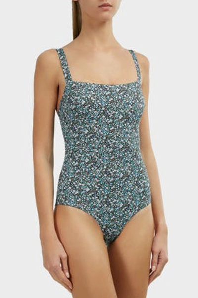 Shop Matteau The Square Floral-print Swimsuit