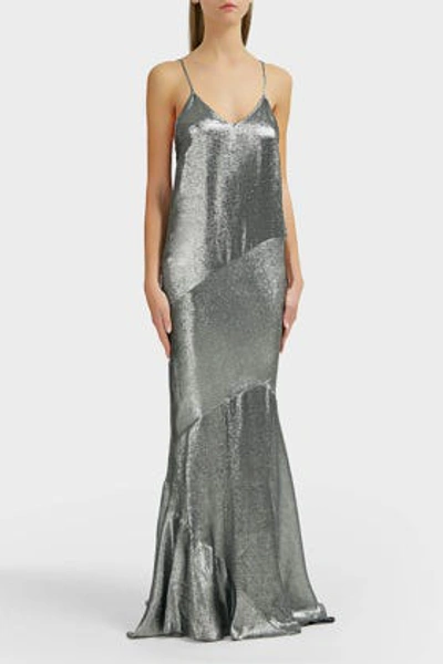 Shop Alexandre Vauthier Sleeveless Lurex Gown In Metallic