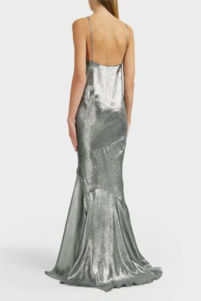 Shop Alexandre Vauthier Sleeveless Lurex Gown In Metallic