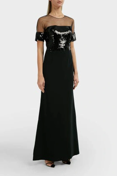 Shop Sachin & Babi Fiona Sequinned Gown In Black