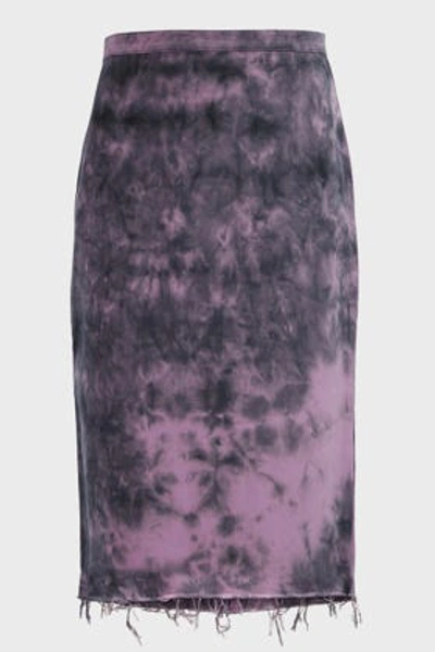 Shop Marques' Almeida Tie-dye Pencil Midi Skirt In Purple