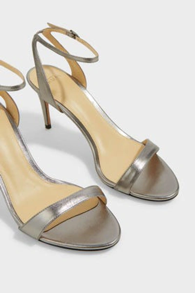 Shop Alexandre Birman Willow 75 Leather Sandals In Silver