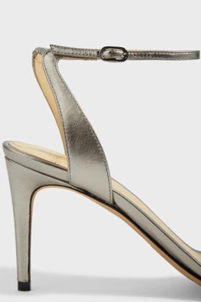 Shop Alexandre Birman Willow 75 Leather Sandals In Silver