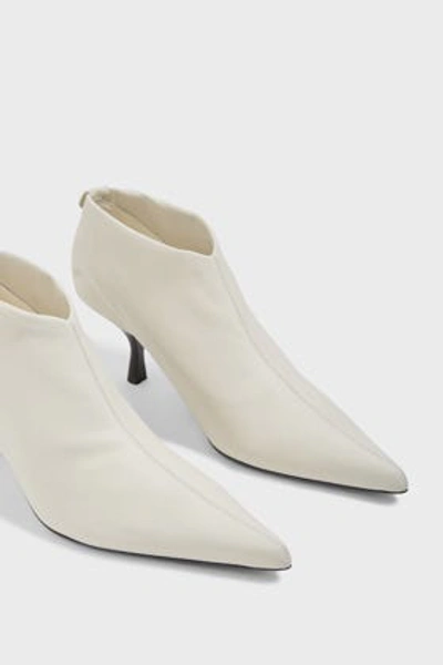 Shop The Row Bourgeoise Leather Ankle Boots In White