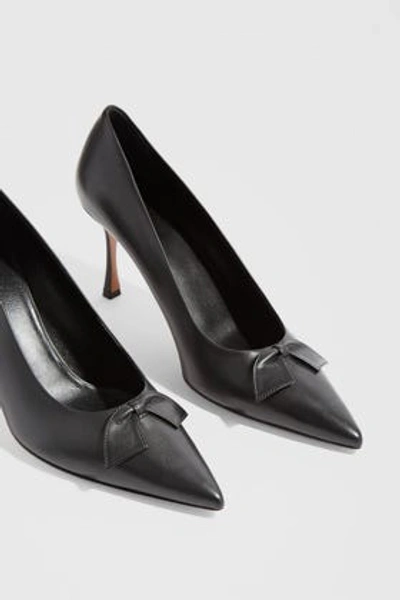 Shop The Row Champagne Bow Heel Pumps In Black