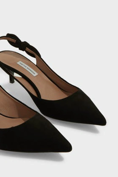 Shop Tabitha Simmons Rise Suede Slingback Pumps In Black