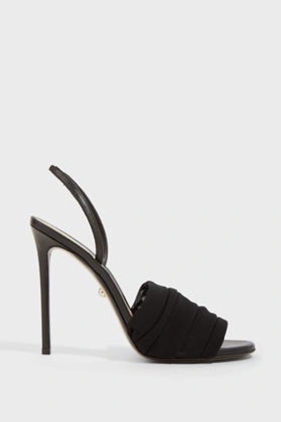 Shop Alevì Olivia Tulle Slingback Heels In Black