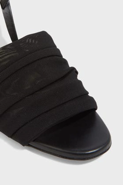 Shop Alevì Olivia Tulle Slingback Heels In Black