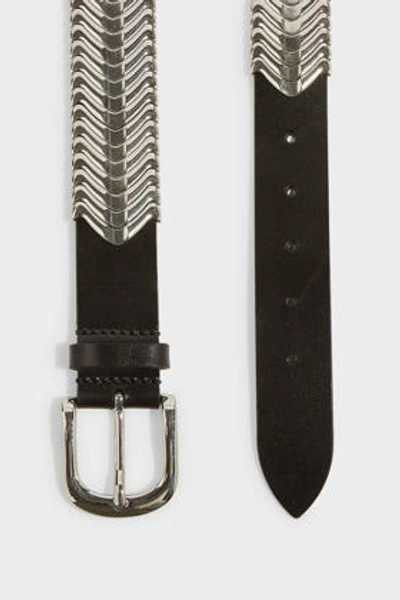 Shop Isabel Marant Tehora Embellished Leather Belt In Black