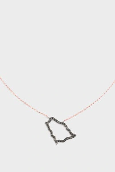 Shop Tiba Saudi Map Outline Necklace In R Gold