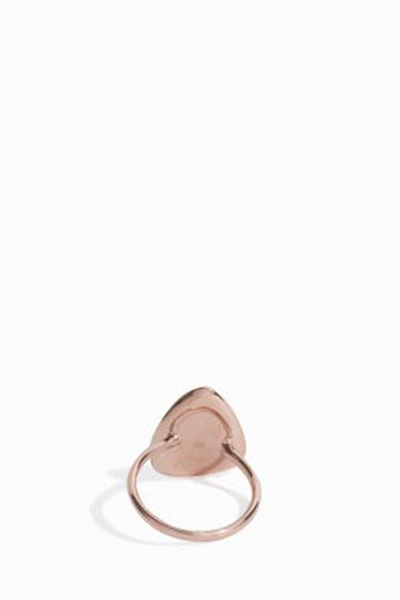 Shop Monica Vinader Nura Diamond Teardrop Ring In Metallic