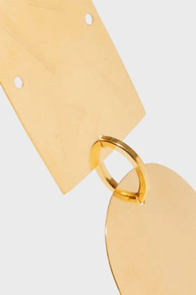 Shop Annie Costello Brown Overt Earrings In Y Gold