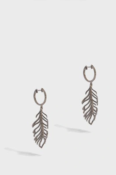 Shop Rosa De La Cruz Small Feather Earrings