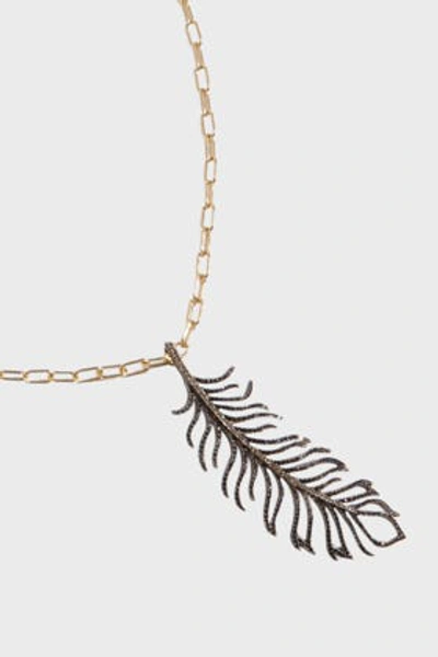 Shop Rosa De La Cruz Feather Pendant Necklace