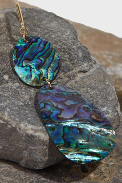 Shop Isabel Marant Marble-print Drop Earrings In Multicoloured