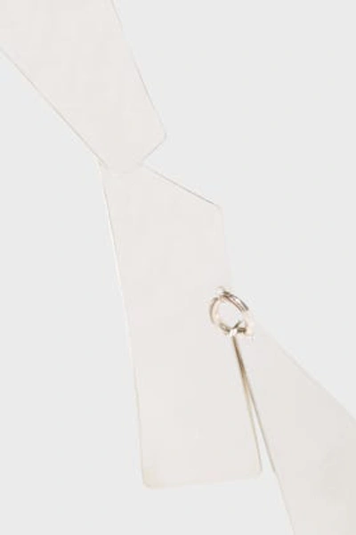 Shop Annie Costello Brown Fragment Earrings In Silver