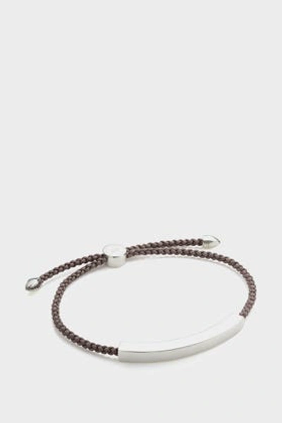 Shop Monica Vinader Linear Large Friendship Bracelet In Silver