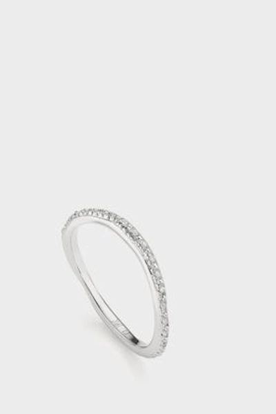 Shop Monica Vinader Riva Waterfall Cocktail Diamond Ring In Silver