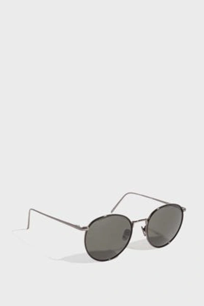 Shop Linda Farrow Luxe Round-frame Acetate Sunglasses In Black