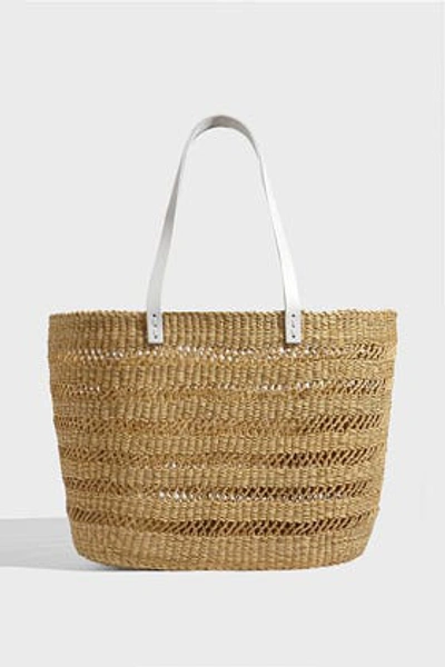 Shop Muun Paola Hand-woven Straw Bag In Beige
