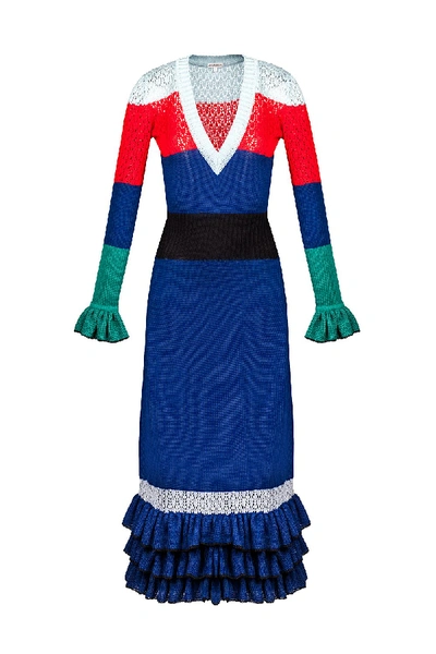 Shop Andreeva Rainbow Knit Dress