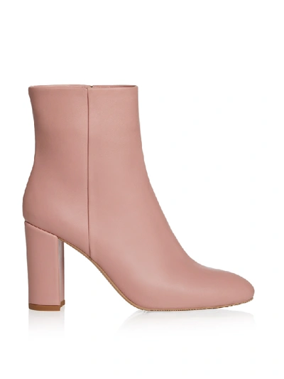 Shop Smiling Shoes Mel Ankle Boots In 81 Dusted Pink