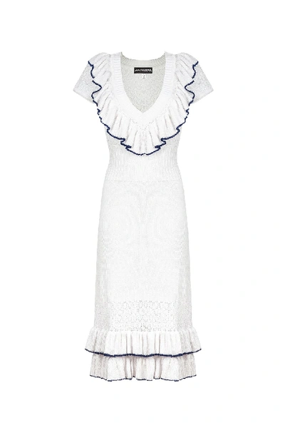 Shop Andreeva Snowdrop Knit Dress In White