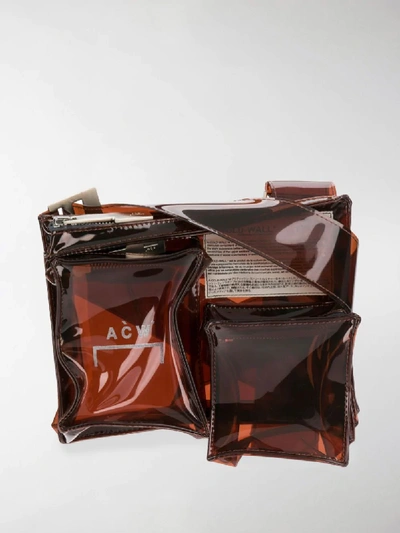 Shop A-cold-wall* * Transparent Multi Pocket Bag In Brown