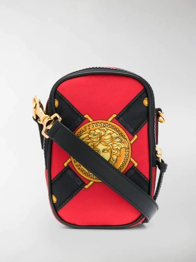 Shop Versace Medusa Shoulder Bag In Black