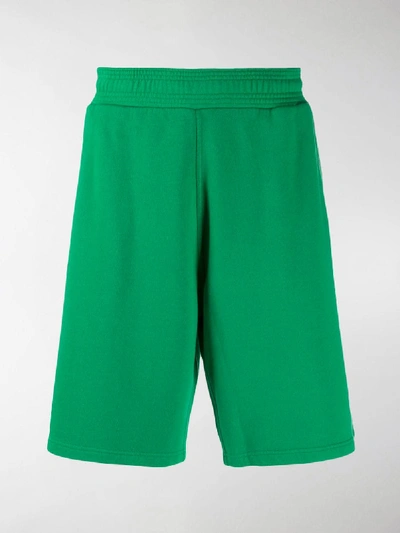 Shop Givenchy Jersey Logo Shorts In Green