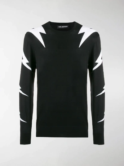 Shop Neil Barrett Thunderbolt Jumper In Black