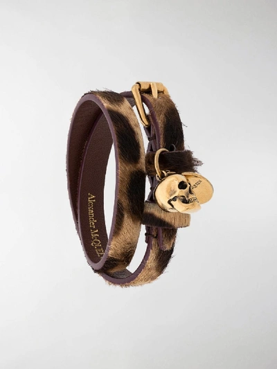 Shop Alexander Mcqueen Skull Wrap Bracelet In Neutrals