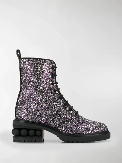 Shop Nicholas Kirkwood Casati Pearl Combat Boots In Multicolour