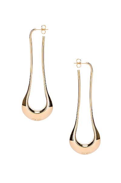Shop Lemaire Long Drop Earrings In Gold