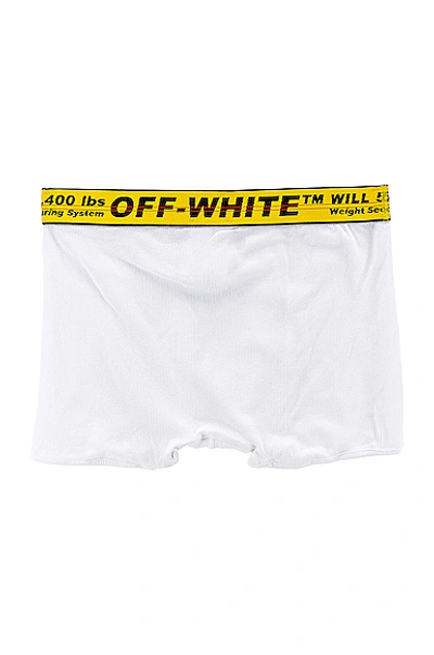 Shop Off-white Single Pack Boxer In White & Yellow