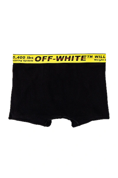 Shop Off-white Single Pack Boxer In Black & Yellow