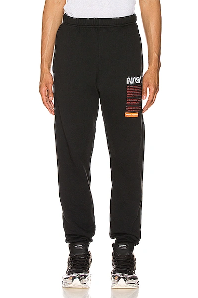 Shop Heron Preston Nasa Sweatpants In Black