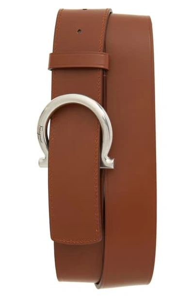 Shop Ferragamo Leather Belt In Light Brown