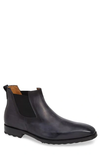 Shop Mezlan Omar Lugged Chelsea Boot In Brown Leather