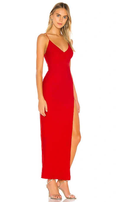 Shop Superdown Loraine Slit Maxi Dress In Red