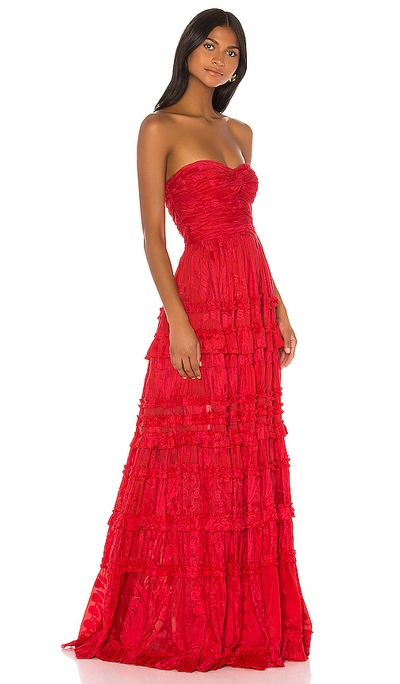 Shop Alexis Allora Gown In Red Azalea