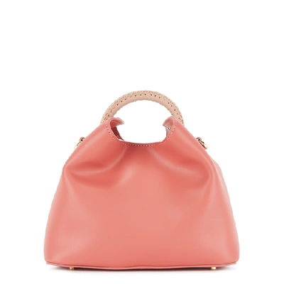 Shop Elleme Baozi Coral Leather Top Handle Bag In Pink