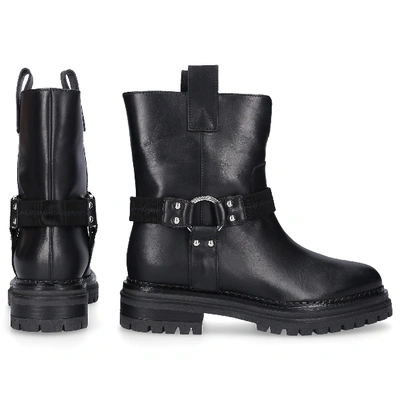 Shop Sergio Rossi Ankle Boots Motor 015 Calfskin In Black