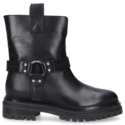 Shop Sergio Rossi Ankle Boots Motor 015 Calfskin In Black