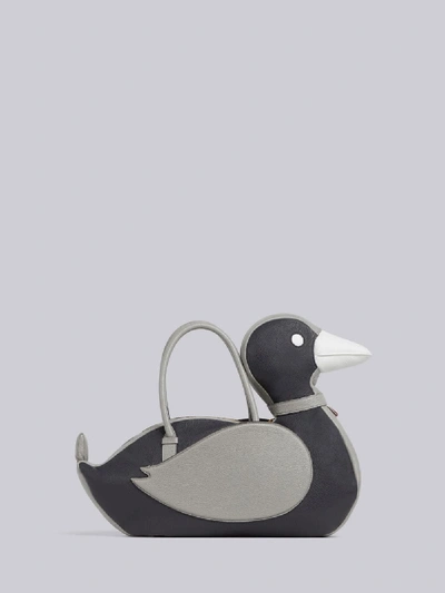 Shop Thom Browne Fun-mix Deerskin Duck Bag In Grey