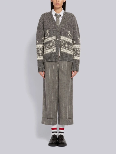 THOM BROWNE THOM BROWNE DUCK FAIR ISLE OVERSIZED CARDIGAN FKC266A0027813558839
