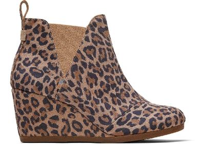 Shop Toms Leopard Suede Kelsey Wedge-stiefeletten Für Damen - Grösse Eu 36.5 In Desert Tan Leopard